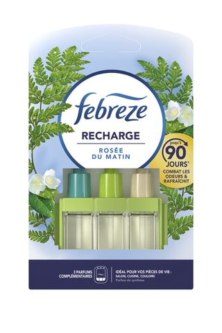 3 x Recharge 3Volution Febreze - Rosée du matin - 3 parfums