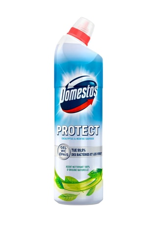 4 x Gel nettoyant WC Domestos Eucalyptus et menthe sauvage - 700 ml