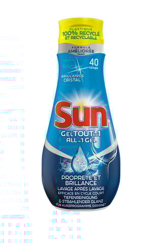 3 x Gel lave-vaisselle Sun Tout-en-1 Propreté et Brillance - 40 lavages
