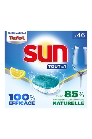 3 x 	Tablettes lave-vaisselle Sun Tout-en-1 Citron Ecolabel - 46 lavages