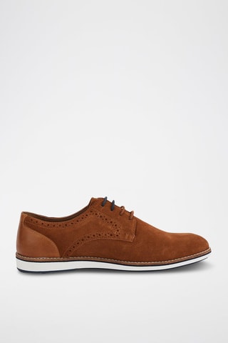 Derbys en cuir - Camel