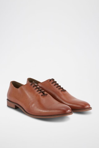 Richelieus en cuir - Camel