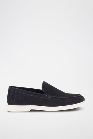 Mocassins en nubuck - Bleu marine