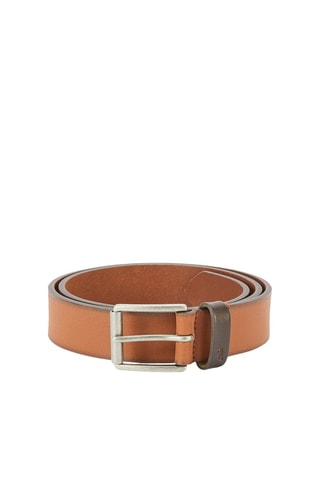 Ceinture en cuir pleine fleur - Camel