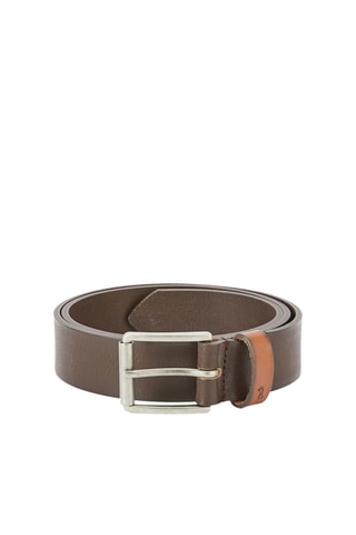 Ceinture en cuir pleine fleur - Marron