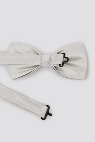 Nœud papillon en soie - Gris clair