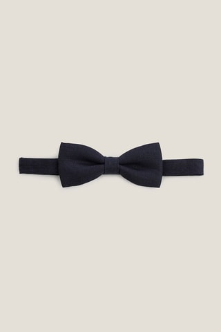 Nœud papillon en lin - Bleu foncé