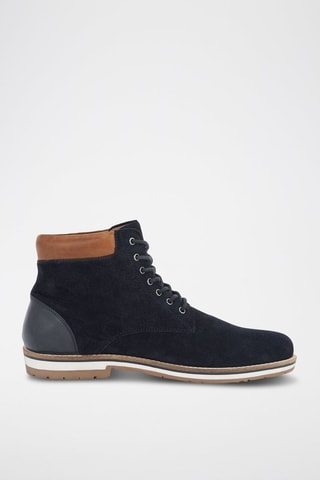 Boots en nubuck - Bleu foncé