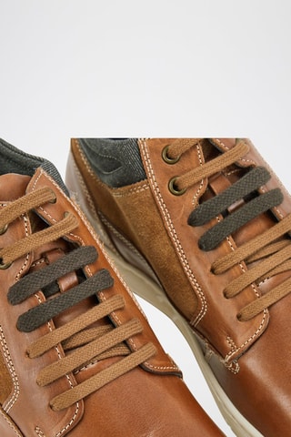 Baskets montantes en cuir - Camel