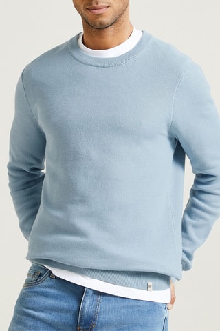 Pull en coton biologique - Bleu