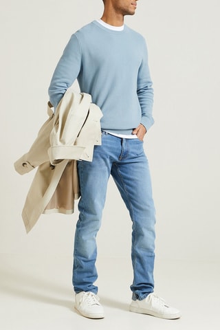 Pull en coton biologique - Bleu