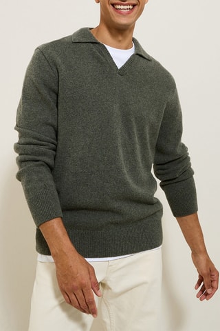 Pull en laine - Vert foncé