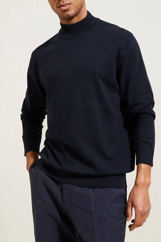 Pull en coton biologique - Bleu