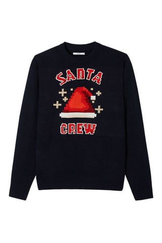 Pull Santa Srew - Bleu nuit