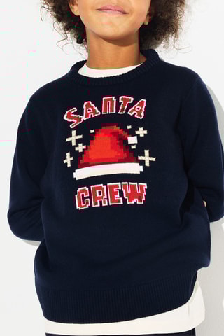Pull Santa Srew - Bleu nuit
