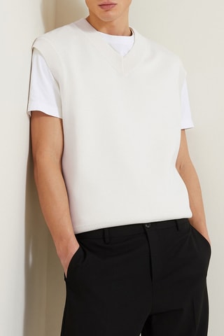 Pull sans manches - Blanc