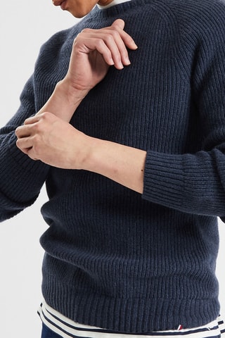 Pull en laine et cachemire - Bleu marine