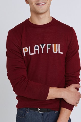Pull en mérinos - Bordeaux