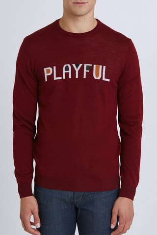 Pull en mérinos - Bordeaux