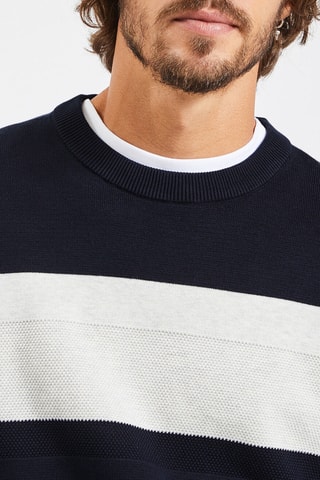 Pull en coton biologique - Bleu