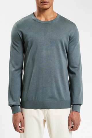 Pull en mérinos - Vert