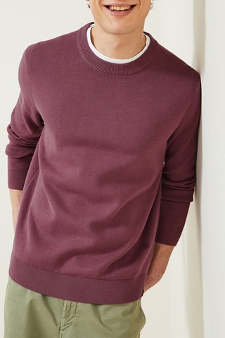 Pull en coton biologique - Fuchsia