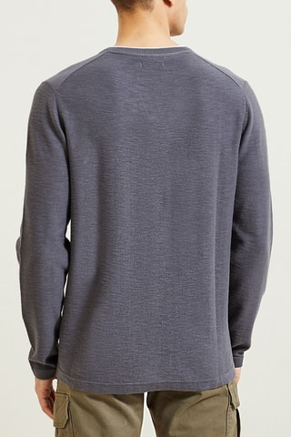 Pull en coton biologique - Bleu-gris