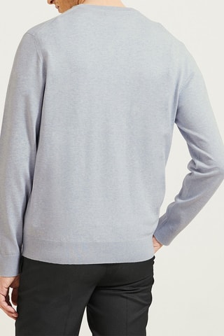 Pull en coton biologique - Bleu-gris