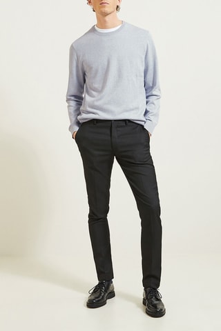 Pull en coton biologique - Bleu-gris