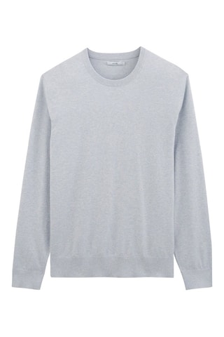 Pull en coton biologique - Bleu-gris