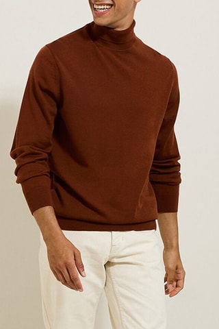 Pull en mérinos - Camel