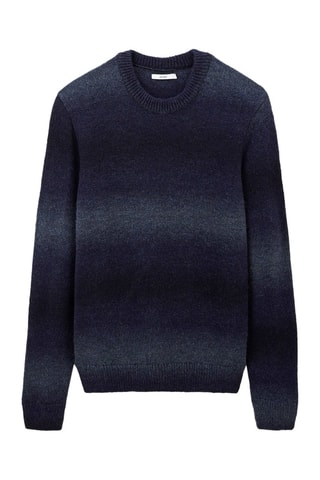 Pull dip and dye - Bleu marine et gris