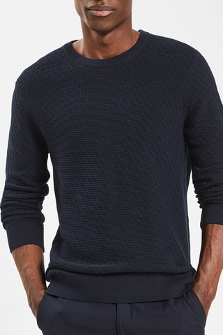 Pull en coton biologique - Bleu