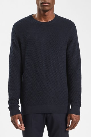 Pull en coton biologique - Bleu