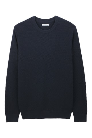 Pull en coton biologique - Bleu