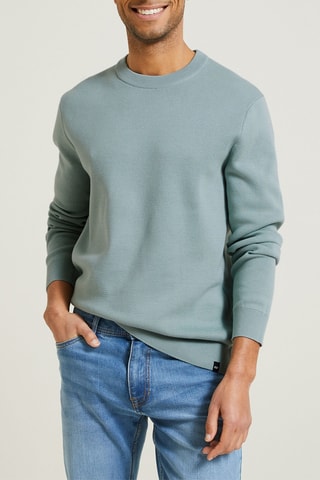 Pull en coton biologique  - Vert