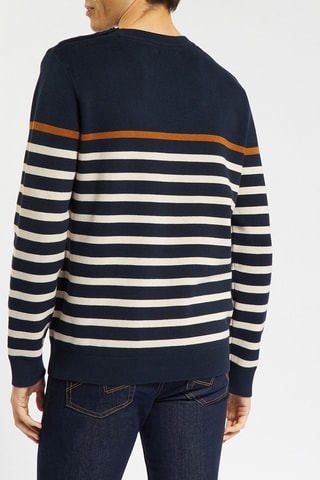 Pull regular en coton biologique - Bleu