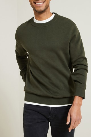 Pull en coton biologique  - Kaki