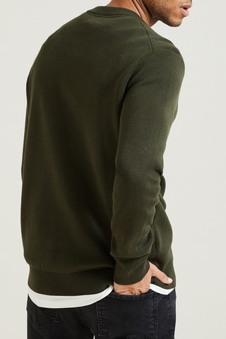 Pull en coton biologique  - Kaki