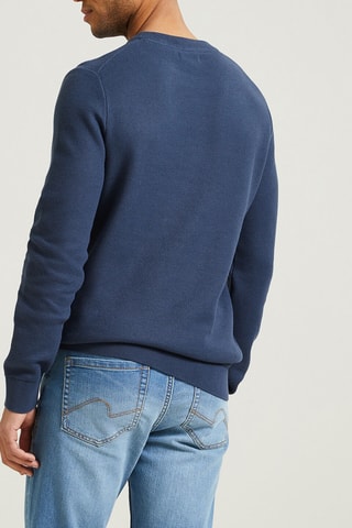 Pull en coton biologique - Bleu