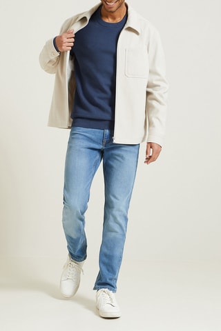 Pull en coton biologique - Bleu