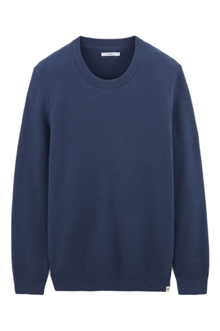 Pull en coton biologique - Bleu