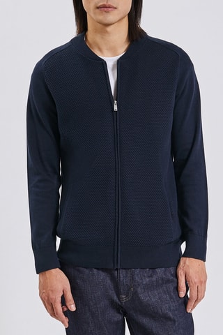 Gilet zippé - Bleu marine