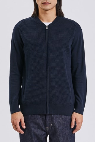 Gilet zippé - Bleu marine