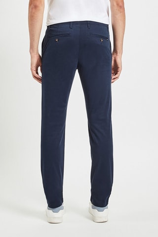 Pantalon chino slim - Bleu marine - Longueur 34