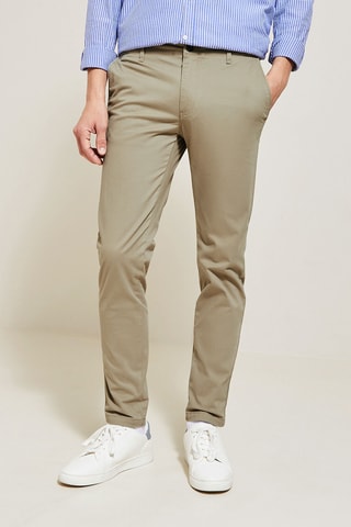 Pantalon chino slim - Beige - Longueur 32