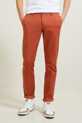 Pantalon chino slim - Orange