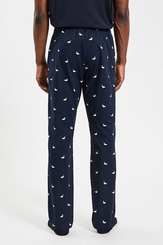 Pantalon de pyjama en coton biologique - Bleu marine