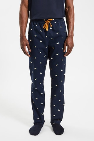 Pantalon de pyjama en coton biologique - Bleu marine