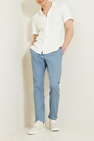 Pantalon chino slim - Bleu
